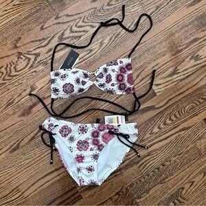 Guess NWT medium bikini geometric patterns with rhinestone-like embellishments